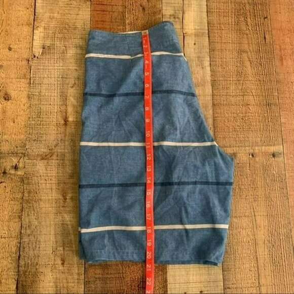Ezekiel mens blue striped swim board shorts - 34 - Picture 9 of 10